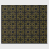 Goldene Blume Geschenkpapier (Flach)