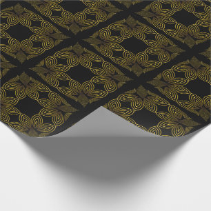 Goldene Blume Geschenkpapier