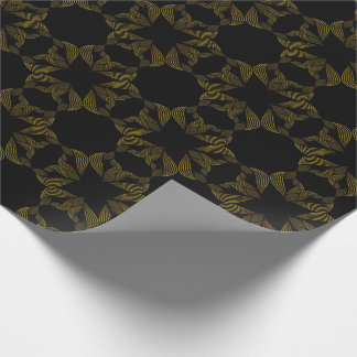 Goldene Blume Geschenkpapier