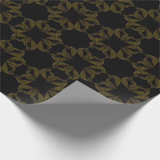 Goldene Blume Geschenkpapier (Ecke)