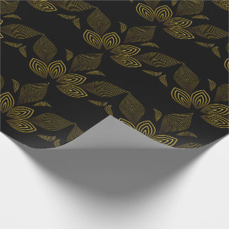 Goldene Blume Geschenkpapier