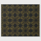 Goldene Blume Geschenkpapier (Flach)