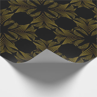Goldene Blume Geschenkpapier