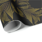 Goldene Blume Geschenkpapier (Rolleneckpunkt)