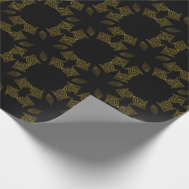 Goldene Blume Geschenkpapier