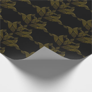 Goldene Blume Geschenkpapier