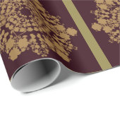 Goldene Blume Geschenkpapier (Rolleneckpunkt)
