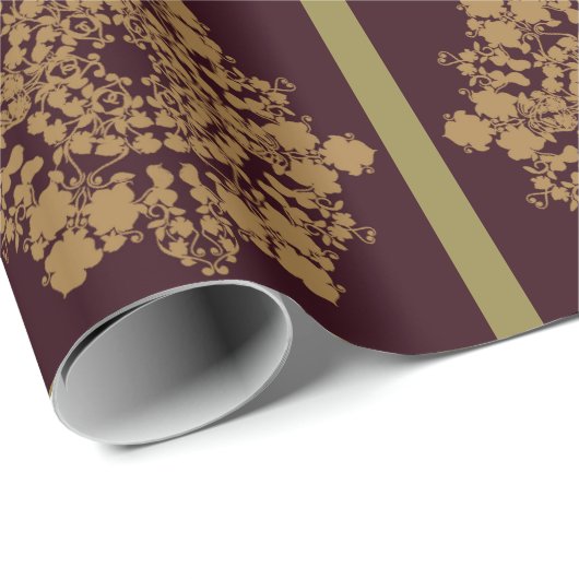 Goldene Blume Geschenkpapier (Rolleneckpunkt)