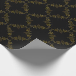 Goldene Blume Geschenkpapier