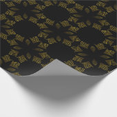 Goldene Blume Geschenkpapier (Ecke)