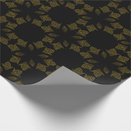 Goldene Blume Geschenkpapier