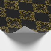 Goldene Blume Geschenkpapier (Ecke)