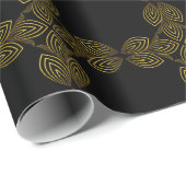 Goldene Blume Geschenkpapier (Rolleneckpunkt)