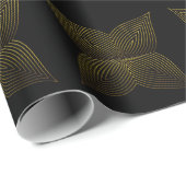 Goldene Blume Geschenkpapier (Rolleneckpunkt)