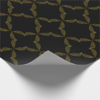 Goldene Blume Geschenkpapier