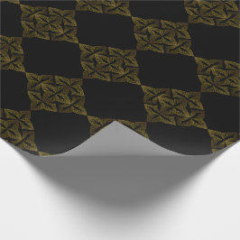 Goldene Blume Geschenkpapier