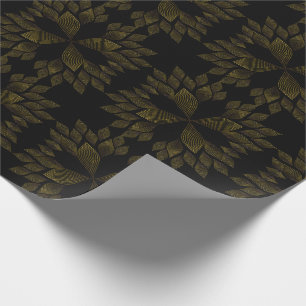 Goldene Blume Geschenkpapier