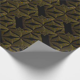 Goldene Blume Geschenkpapier