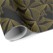 Goldene Blume Geschenkpapier (Rolleneckpunkt)