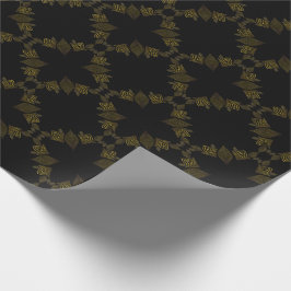 Goldene Blume Geschenkpapier