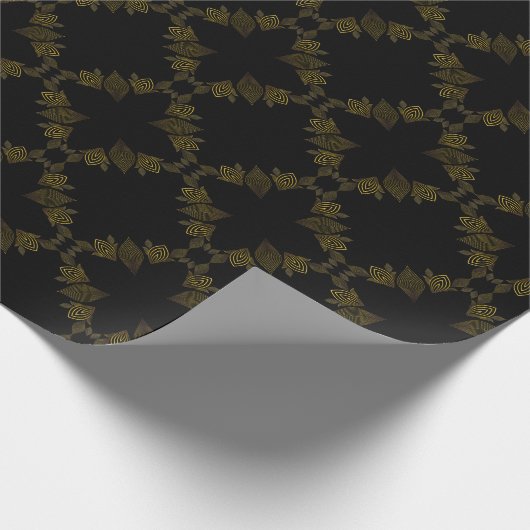 Goldene Blume Geschenkpapier (Ecke)