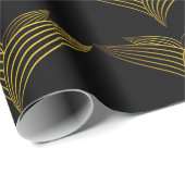 Goldene Blume Geschenkpapier (Rolleneckpunkt)