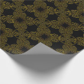 Goldene Blume Geschenkpapier (Ecke)