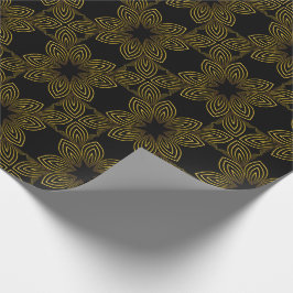 Goldene Blume Geschenkpapier