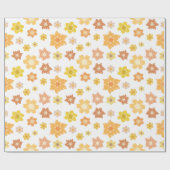 Goldene Blume Herbst Erntedank nahtlos Geschenkpapier (Flach)