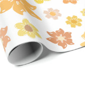 Goldene Blume Herbst Erntedank nahtlos Geschenkpapier (Rolleneckpunkt)