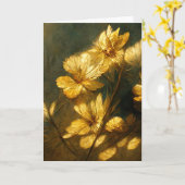Goldene Blume im Sonnenschein Grußkarte Karte (Gelbe Blume)
