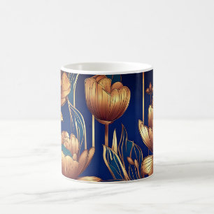 Goldene Blume Kaffeetasse