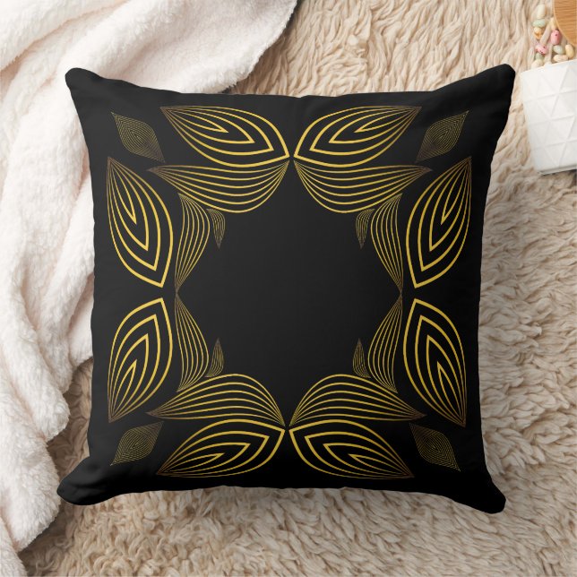 Goldene Blume Kissen (Decke)
