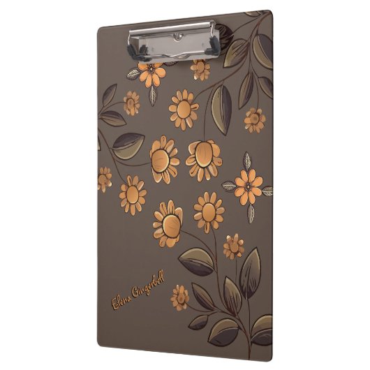 Goldene Blume Klemmbrett (Links)