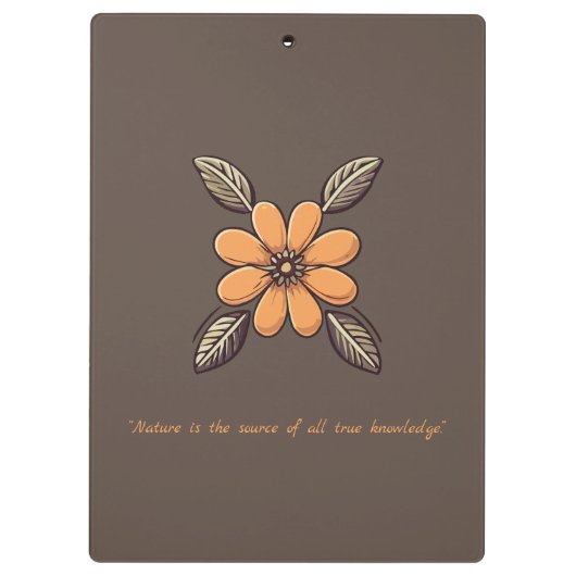 Goldene Blume Klemmbrett (Rückseite)