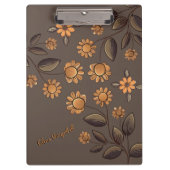 Goldene Blume Klemmbrett (Vorderseite)