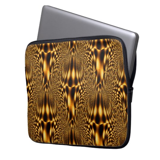 Goldene Blume...... Laptopschutzhülle (Vorderseite Links)