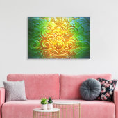 Goldene Blume Leinwanddruck (Insitu (Wohnzimmer))