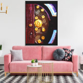 Goldene Blume Leinwanddruck (Insitu (Wohnzimmer))