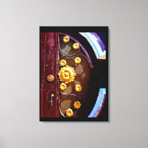 Goldene Blume Leinwanddruck