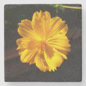 Goldene Blume Makrofotografie Steinuntersetzer (Vorderseite)