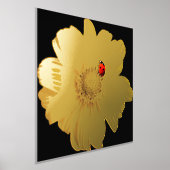 Goldene Blume mit Ladybug Foliendrucke (Ablage )