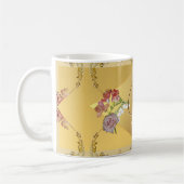 Goldene Blume mit Namen Tasse (Links)