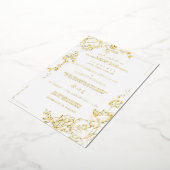 Goldene Blume Moderne muslimische Hochzeit Nikah Folieneinladung (Gedreht)