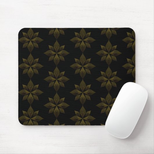 Goldene Blume Mousepad (Mit Mouse)