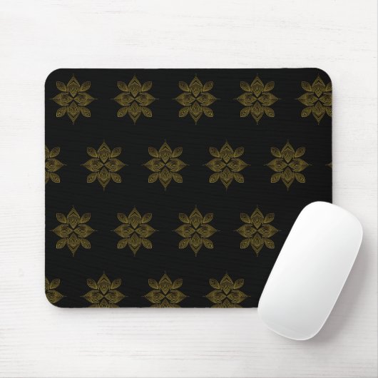 Goldene Blume Mousepad (Mit Mouse)