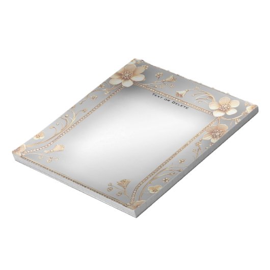 Goldene Blume Notizblock (Rotiert)