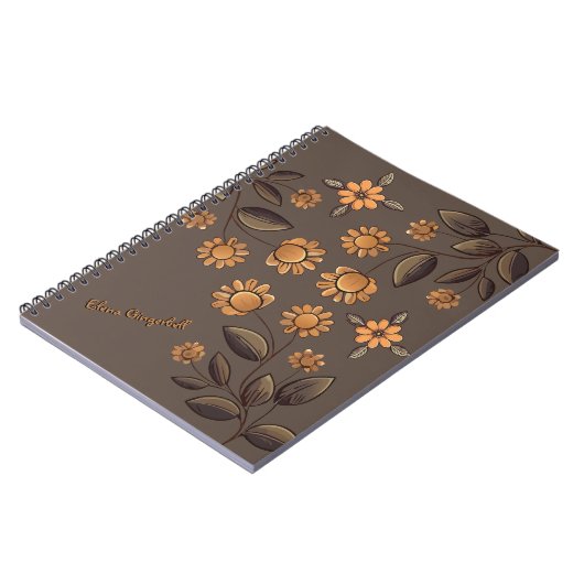 Goldene Blume Notizblock (Linke Seite)