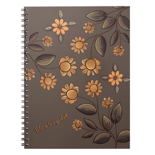 Goldene Blume Notizblock (Vorderseite)