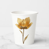 Goldene Blume Pappbecher (Vorderseite)